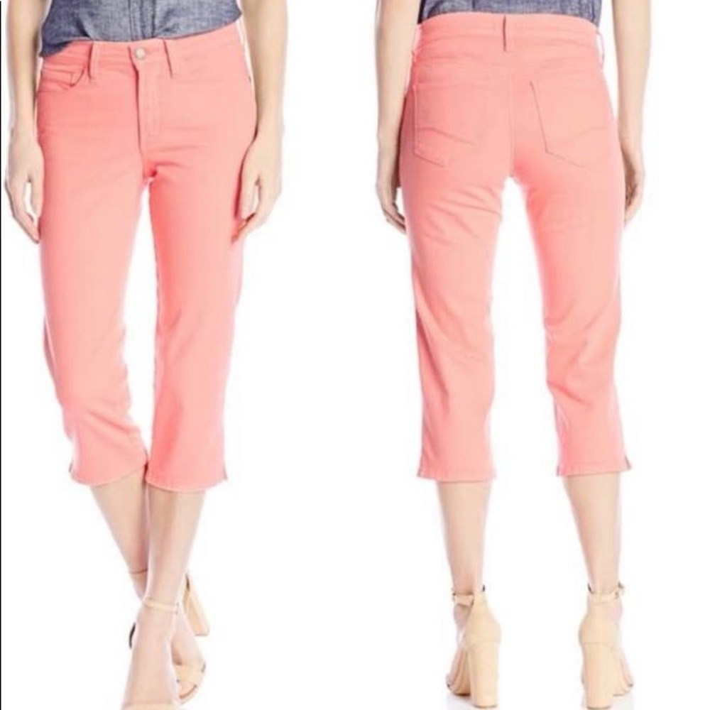 NYDJ Ariel Crop Pant Coral Pink Size 2 Petite